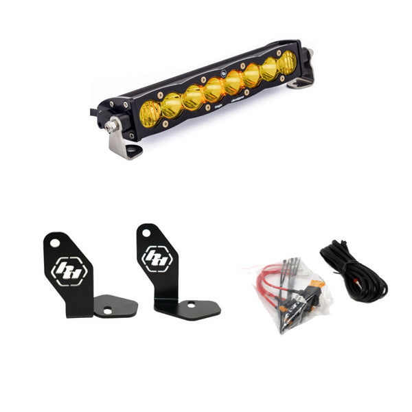 Baja Designs Polaris Pro-R S8 10in Hood Mount Kit Amber 448102