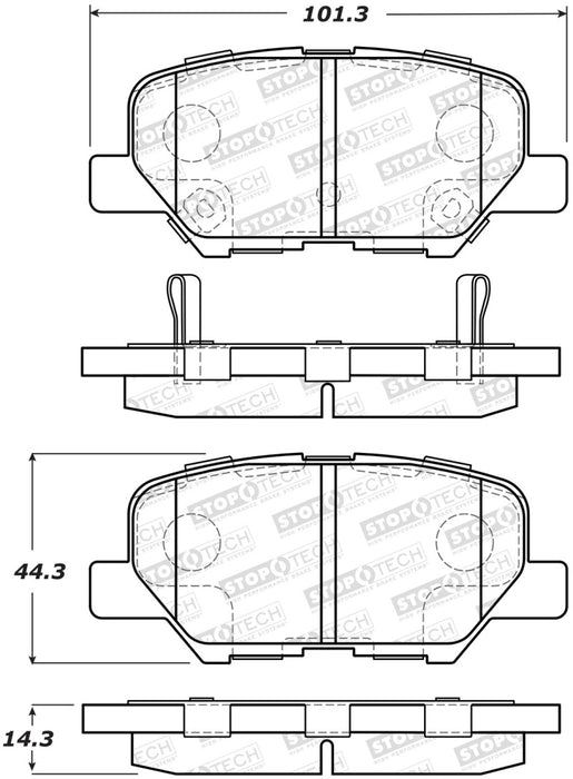 StopTech Street Brake Pads Front 308.1679