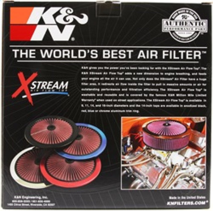 K&N X-Stream Top Filter X-Stream 14in OD Blue 66-1401XB