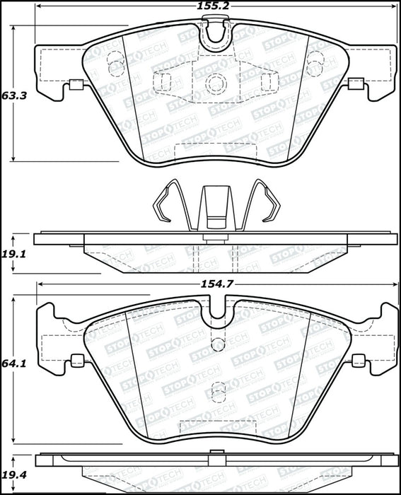 StopTech Street Brake Pads 308.10612