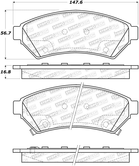 StopTech Street Select Brake Pads 305.1075