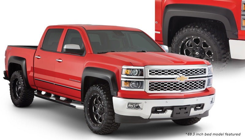 Bushwacker 15-18 Chevy Silverado 2500 HD Fleetside Extend-A-Fender Style Flares 4pc Black 40964-02