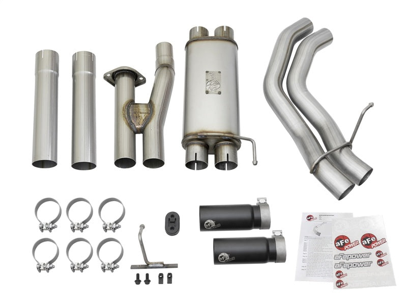 aFe POWER Rebel Series 3in 409 SS Cat Back Exhaust w/ Black Tips 17 Ford F-150 Raptor V6-3.5L 49-43091-B