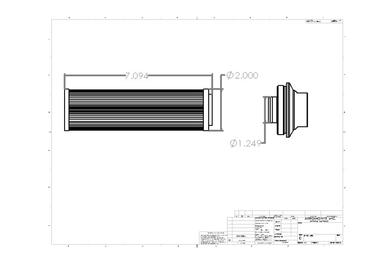 Aeromotive In-Line Filter AN-16 10 Micron Microglass Element Extreme Flow 12364