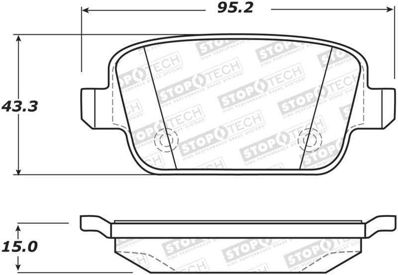 StopTech Street Brake Pads Rear 308.1314