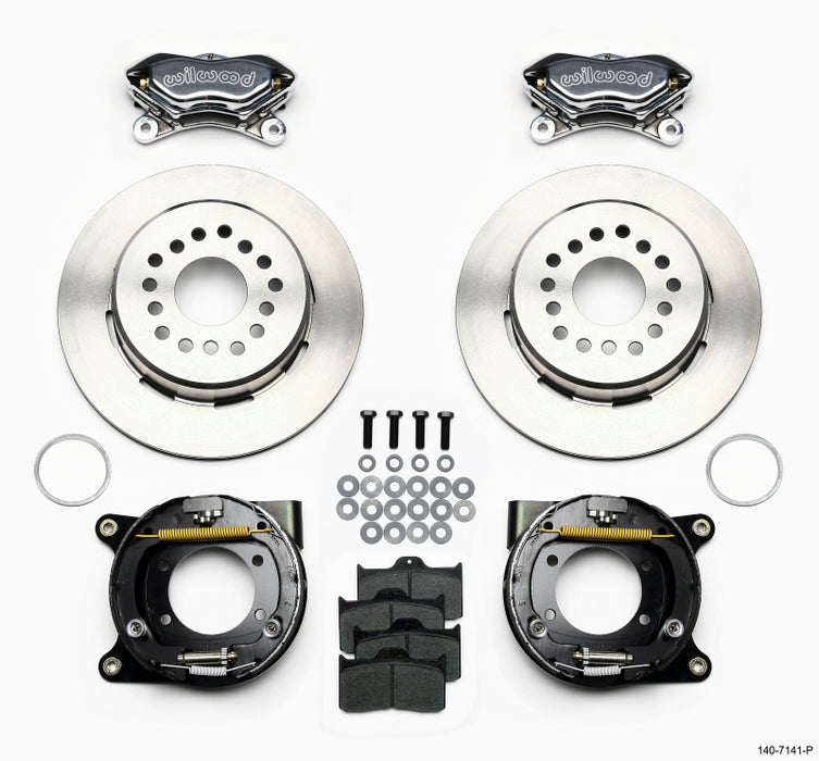 Wilwood Forged Dynalite P/S Park Brake Kit Polished Chevy 12 Bolt w/ C-Clips 140-7141-P