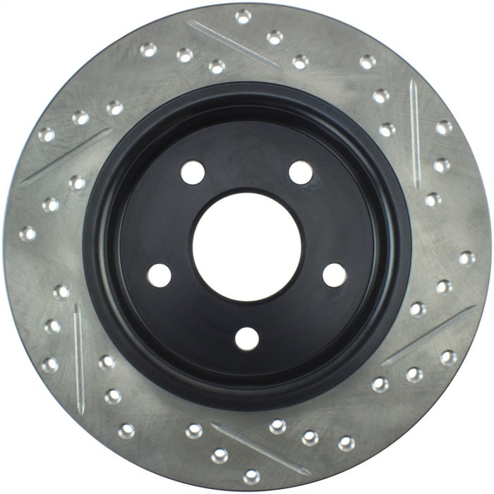 StopTech 12-15 Ford Focus w/ Rear Disc Brakes Rear Right Slotted & Drilled Rotor 127.61099R