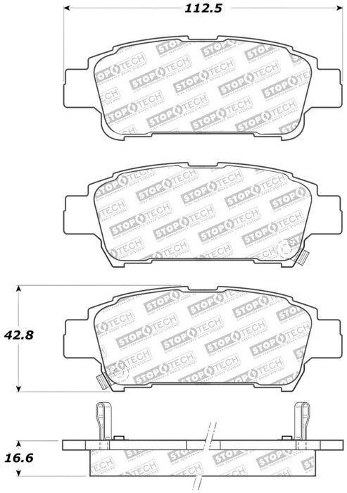 StopTech Street Select Brake Pads Front/Rear 305.0995