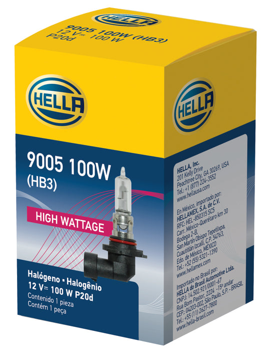 Hella 9005/HB3 12V 100W P20d T4 Halogen Bulb 9005 100W