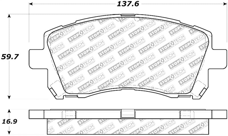 StopTech Street Select Brake Pads Front/Rear 305.0721