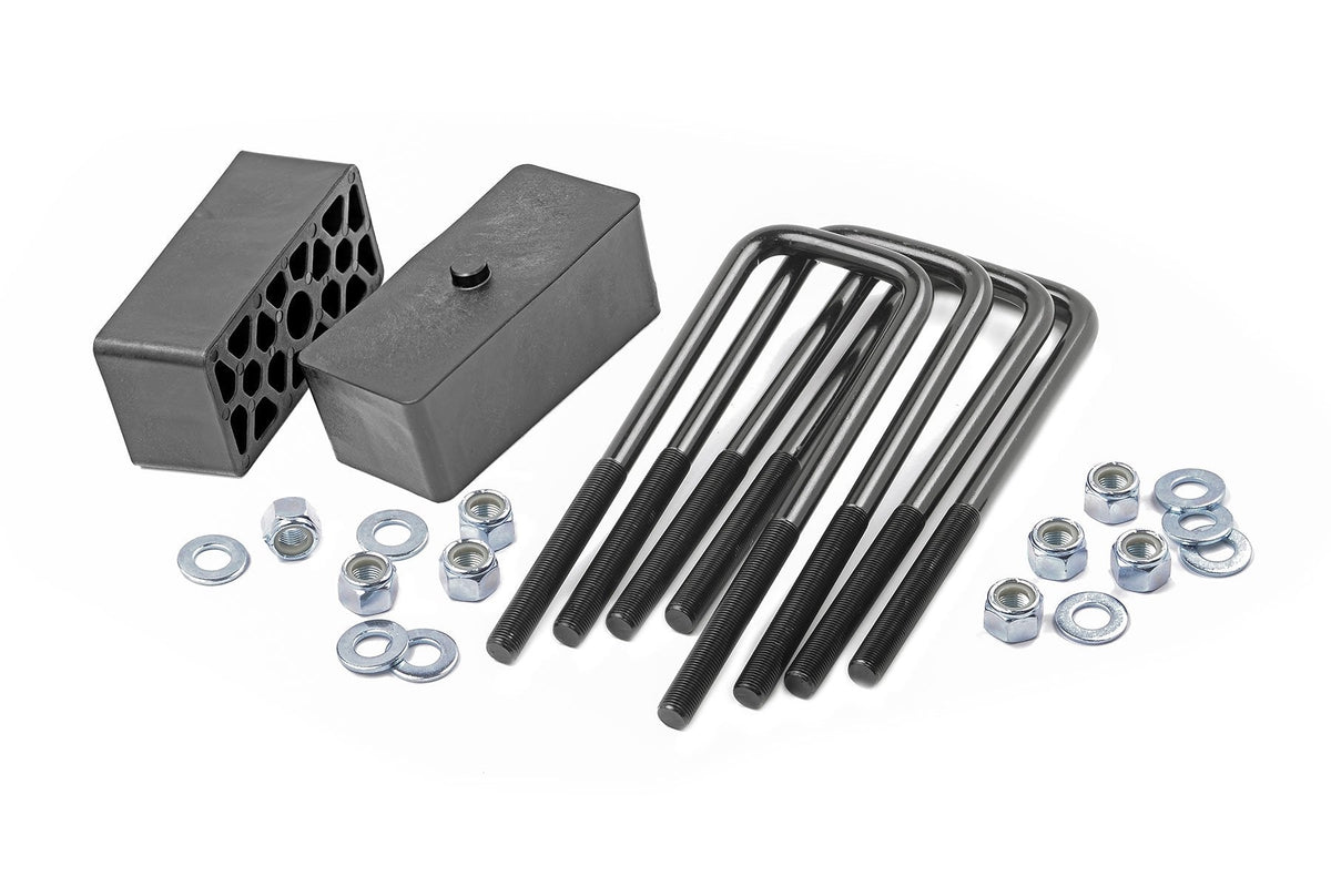 Rough Country 2 Inch Block & U-Bolt Kit Fits toyotaTacoma 2WD/4WD (2005-2023) 6549
