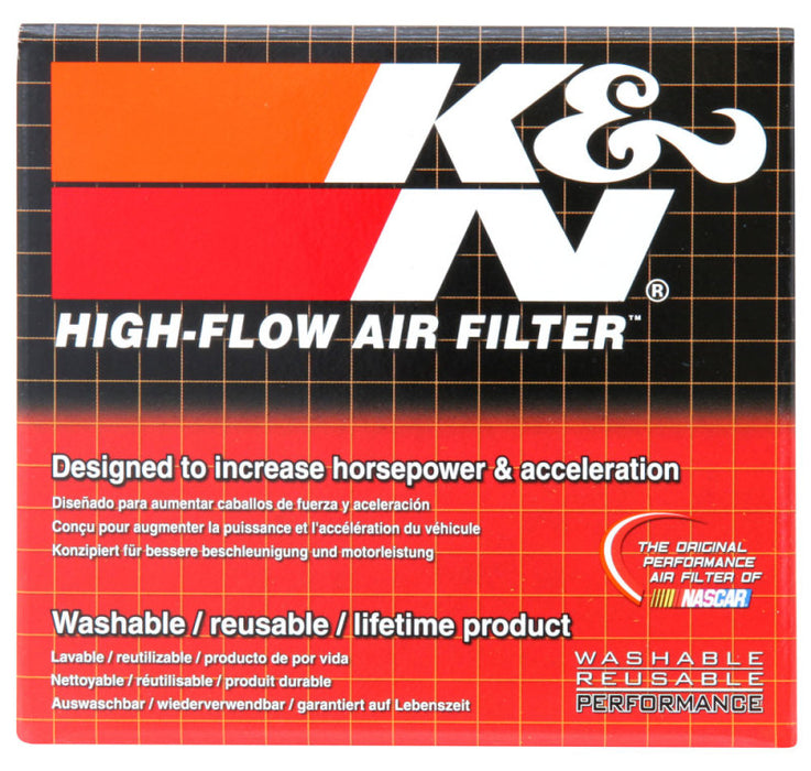 K&N Universal Clamp-On Air Filter: High Performance, Premium, Washable, Replacement Filter: Flange Diameter: 2 In, Filter Height: 2.75 In, Flange Length: 0.625 In, Shape: Oval Straight, RU-1820