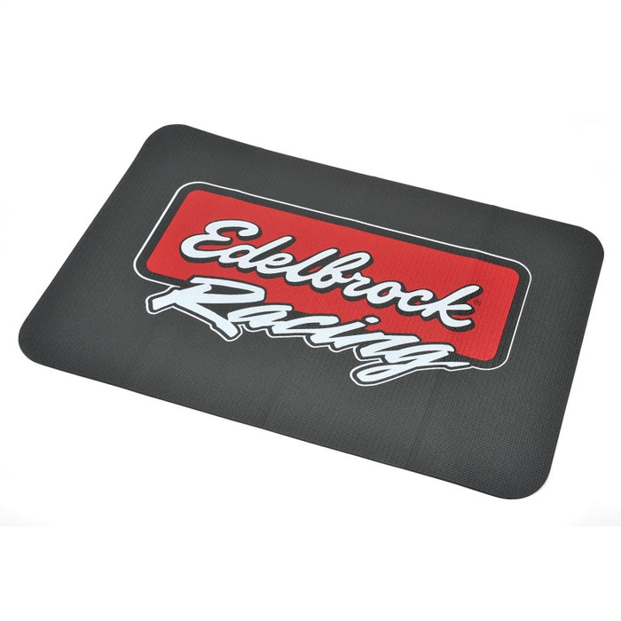 Edelbrock Racing Fender Cover PVC Foam Mat 2 Color Printed Edelbrock Racing Logo 2324