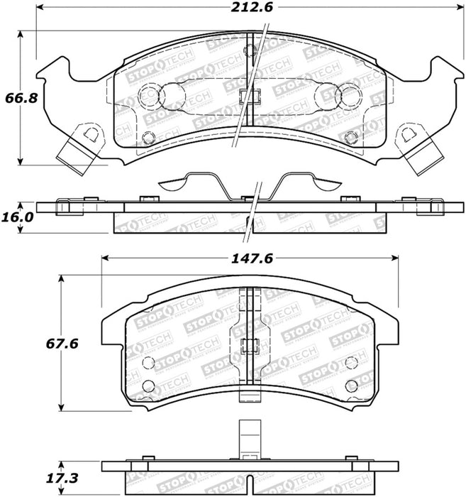 StopTech Street Brake Pads Front 308.0623