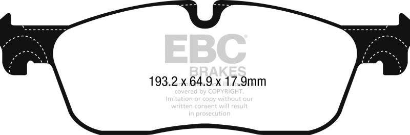 EBC 2017+ Jaguar F-Pace Ultimax2 Front Brake Pads UD18381