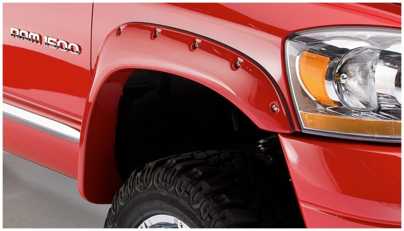 Bushwacker 02-08 Compatible with Dodge Ram 1500 Fleetside Pocket Style Flares 4pc 75.9/76.3/97.9in Bed Black 50907-02