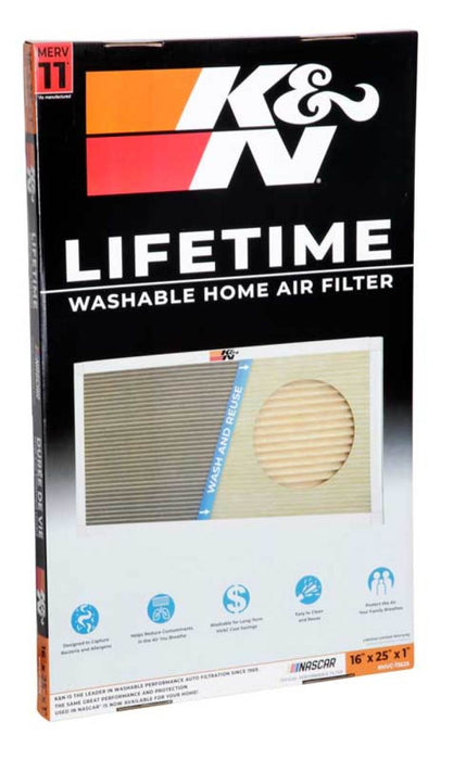 K&N HVAC Filter 16 x 25 x 1 HVC-11625