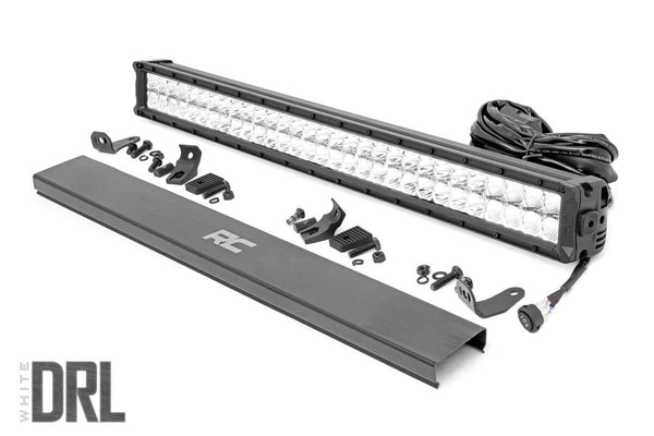 Rough Country Chrome Series Led Light 30 Inch Dual Row White Drl 70930D