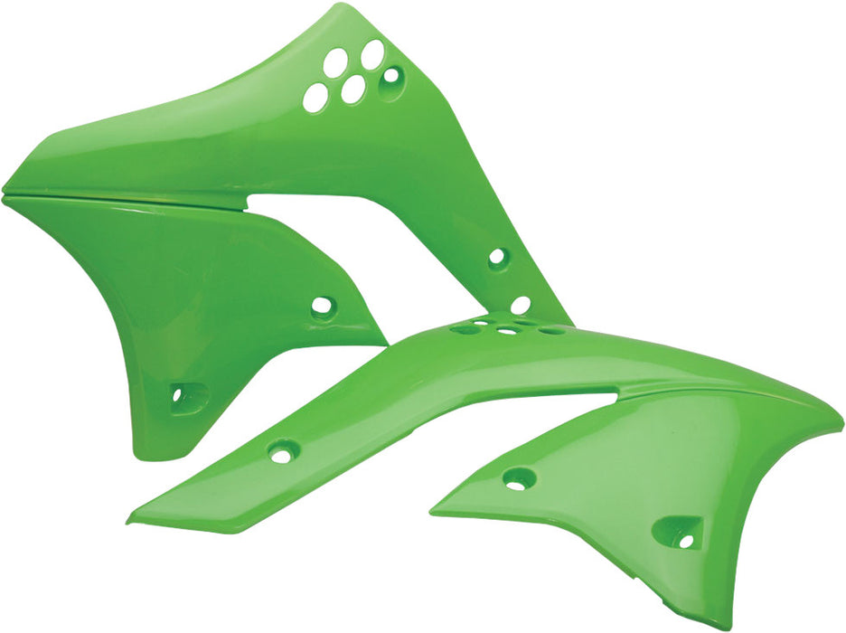 Acerbis Radiator Shroud Set (Green) for 06-08 Kawasaki KX250F