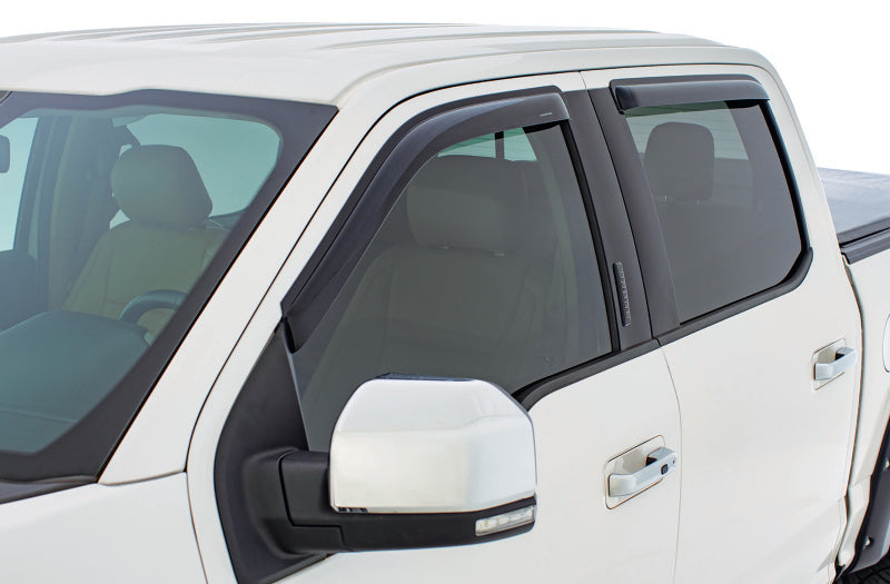 Stampede 2004-2014 Ford F-150 Extended Cab Pickup Tape-Onz Sidewind Deflector 4pc Smoke 6160-2