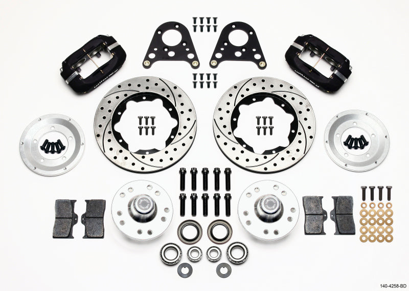 Wilwood Forged Dynalite Front Kit 10.75in Drilled Rotor Art Morrison Strut 140-4258-BD