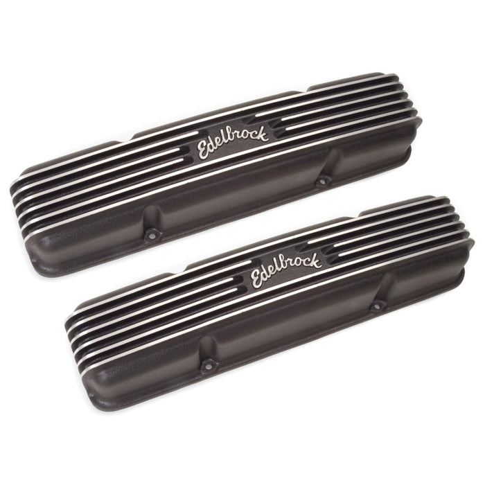 Edelbrock Valve Cover Classic Series Chevrolet 1959-1986 262-400 CI V8 Black 41453