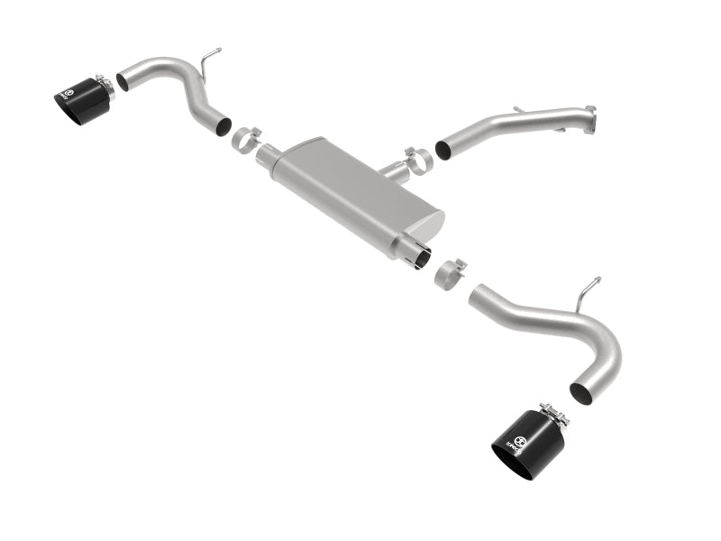 aFe Takeda Series 2.5in 409 SS Axle-Back Exhaust 18-20 Hyundai Elantra GT L4-1.6L(t) w/ Black Tips 49-47016-B