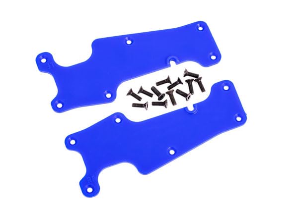 Traxxas 9633X - Front L&R Suspension Arm Covers w/ 2.5x8mm CCS (12) Blue