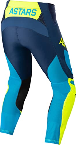 Alpinestars Techstar Factory Pants Drk Blu/Ylw Fluo/Blu Neo Sz 32 (3721022-7557-32)