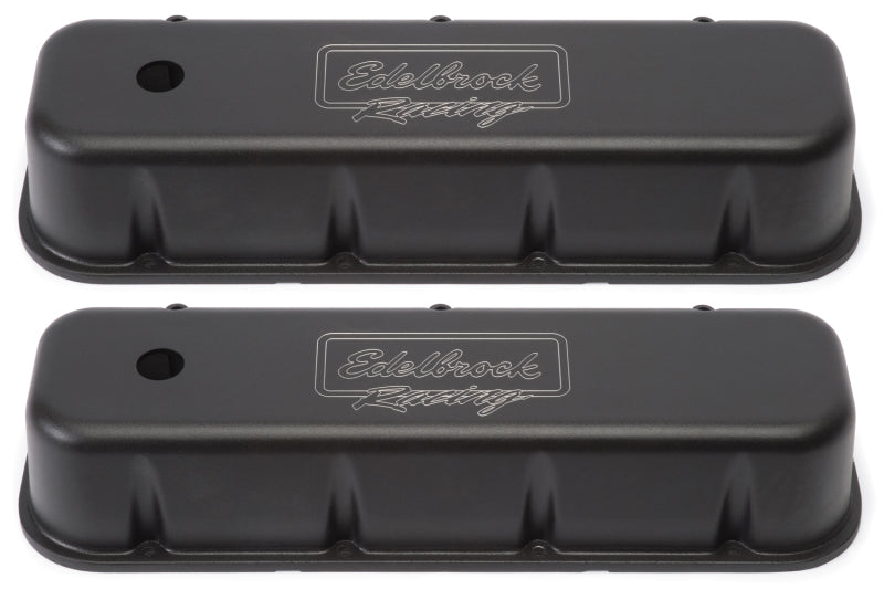 Edelbrock Valve Cover Victor Series Chevrolet 1965 and Later 396-502 V8 Tall Black 41803