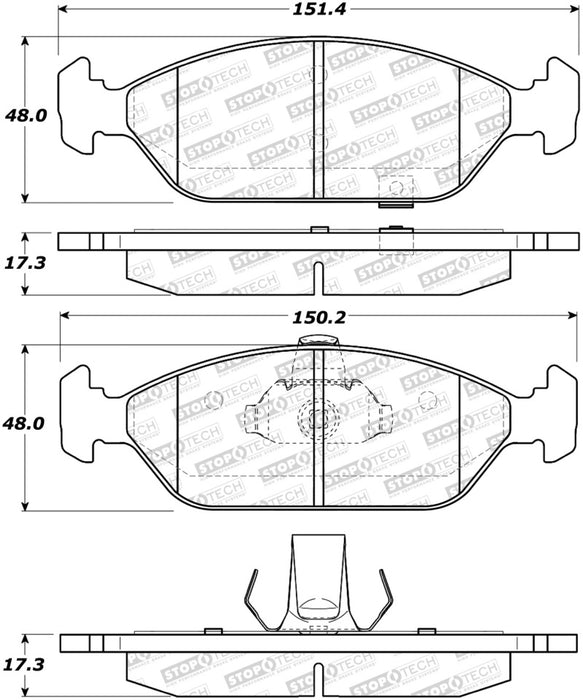 StopTech Street Brake Pads 308.0925