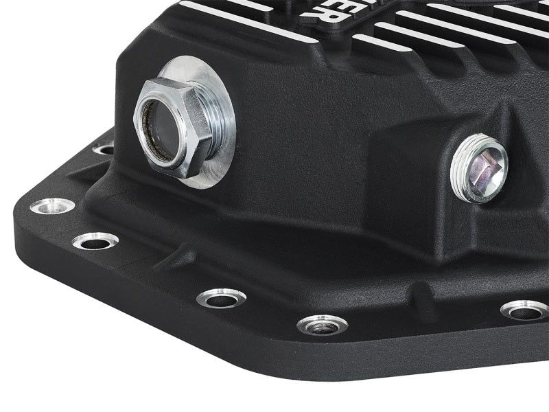 aFe Power Pro Series Rear Differential Cover Black w/Machined Fins 17-19 Ford Diesel Trucks V8-6.7L 46-70352-WL