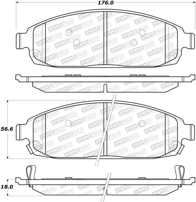 StopTech Street Brake Pads 308.108