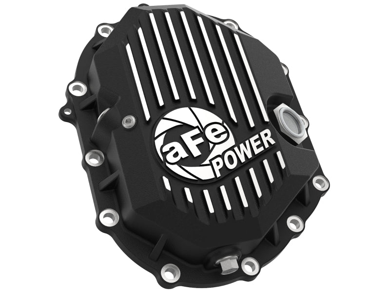 AFE Power 11-18 GM 2500-3500 AAM 9.25 Axle Front Differential Cover Black Machined Street Series 46-71050B