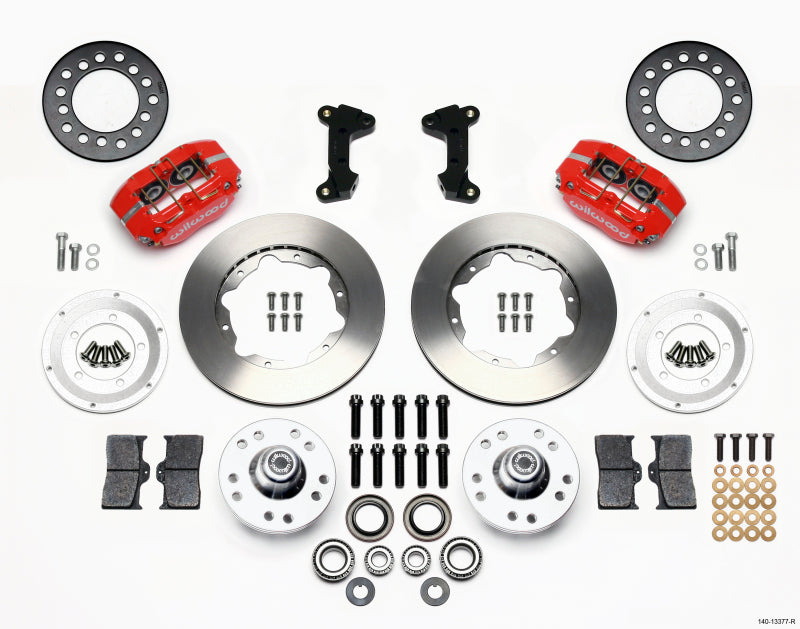 Wilwood Dynapro Dust-Boot Front Kit 11.00in Red 74-80 Pinto/Mustang II Disc Spindle only 140-13377-R