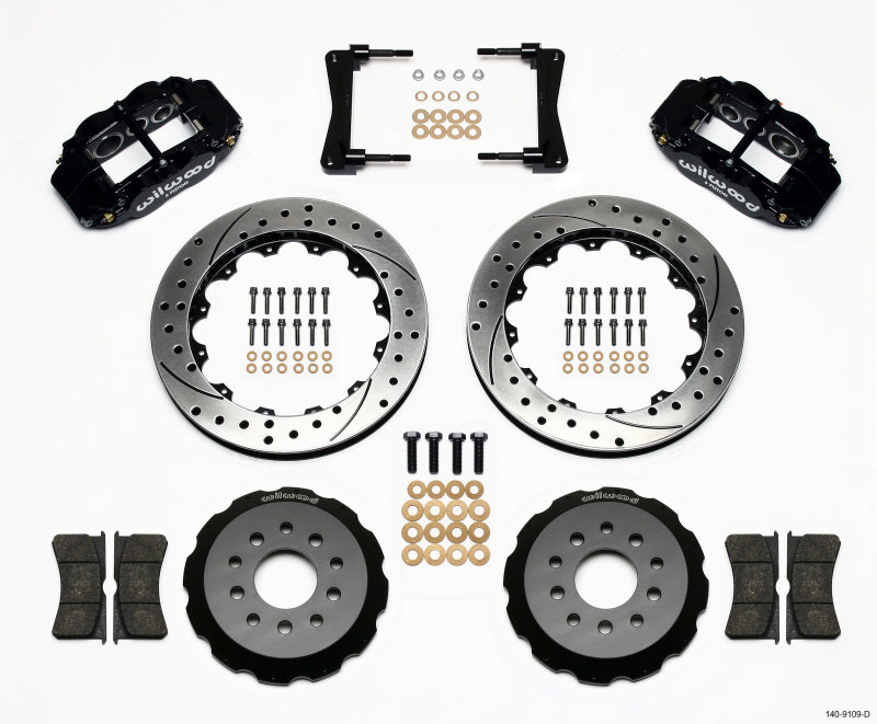 Wilwood Narrow Superlite 6R Front Hat Kit 13.06in Drilled 2005-2014 Mustang 140-9109-D