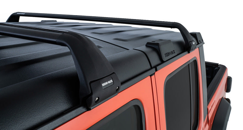 Rhino-Rack 07-22 compatible with Jeep Wrangler JK/JL 4 Door Hard Top Vortex SG 2 Bar Roof Rack Black SG59