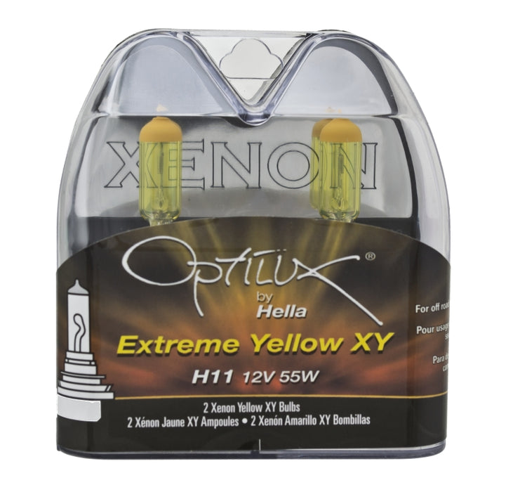 Hella Optilux H11 55W XY Extreme Yellow Bulbs (Pair) H71071132