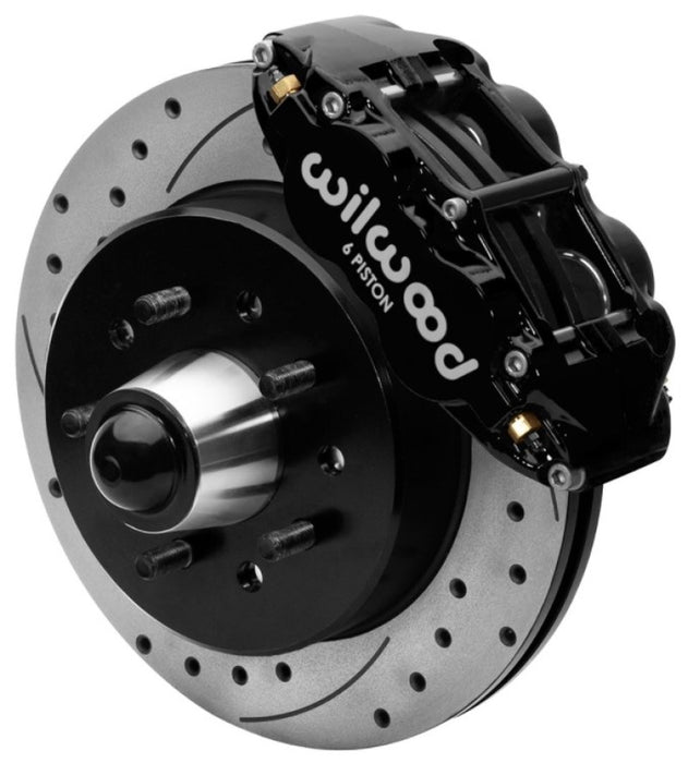 Wilwood Forged Narrow Superlite 6R Front Big Brake Kit 12.19in Drilled Rotors 88-98 C1500 Black 140-15948-D