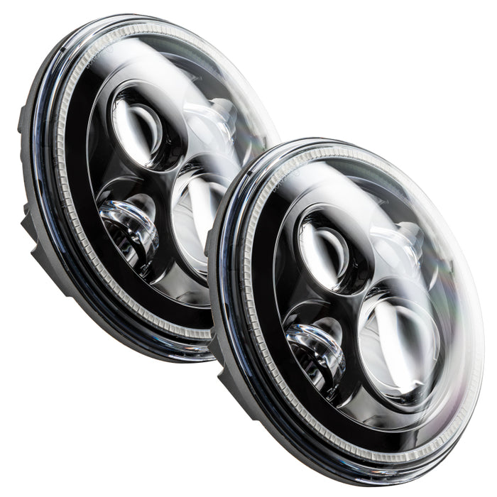 Oracle 7in High Powered LED Headlights Black Bezel ColorSHIFT 2.0 SEE WARRANTY 5769-333