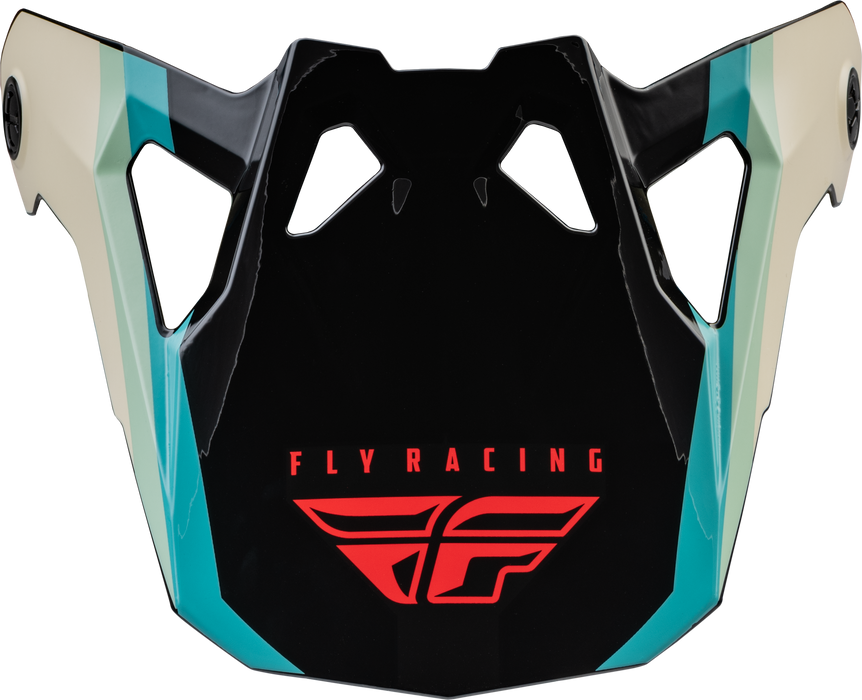 Fly Racing 73-87303S Formula Cp Rush Helmet Visor Black/Stone/Dark Teal Ym-Sm