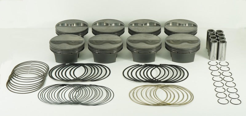 Mahle MS Piston Set SBC 361ci 4.05in Bore 3.5/3.75stk 6.125/6in Rod .927 Pin 11.9/12.6 CR Set of 8 197753150