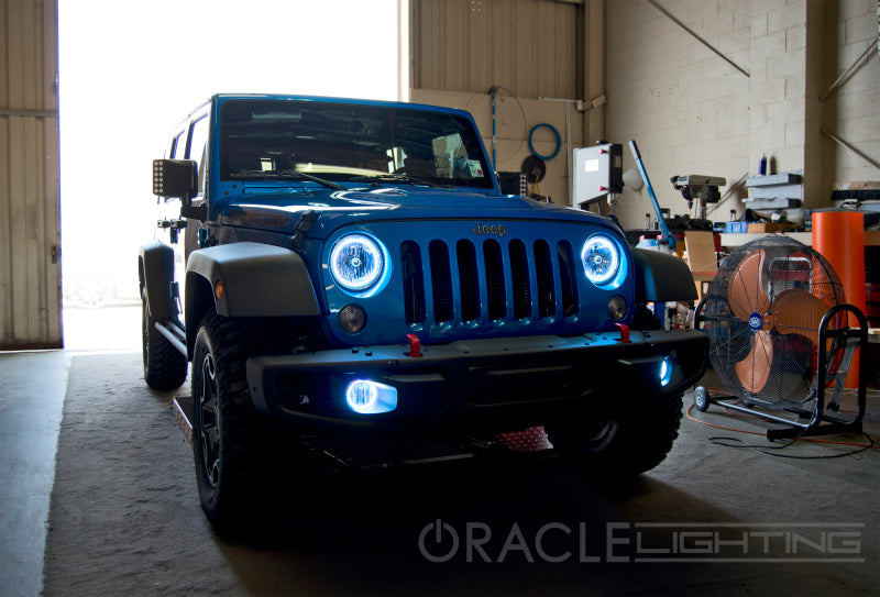 Oracle compatible with Jeep Wrangler JK 07-17 LED Waterproof Halo Kit White SEE WARRANTY 3943-001