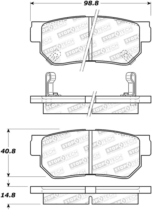 StopTech Street Brake Pads 308.0813