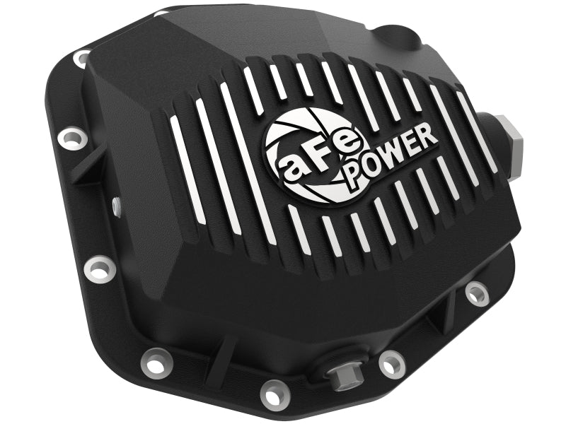 aFe Street Series Rear Differential Cover Black w/Machined Fins 20+ compatible with Jeep Gladiator JT (Dana M220) 46-71190B