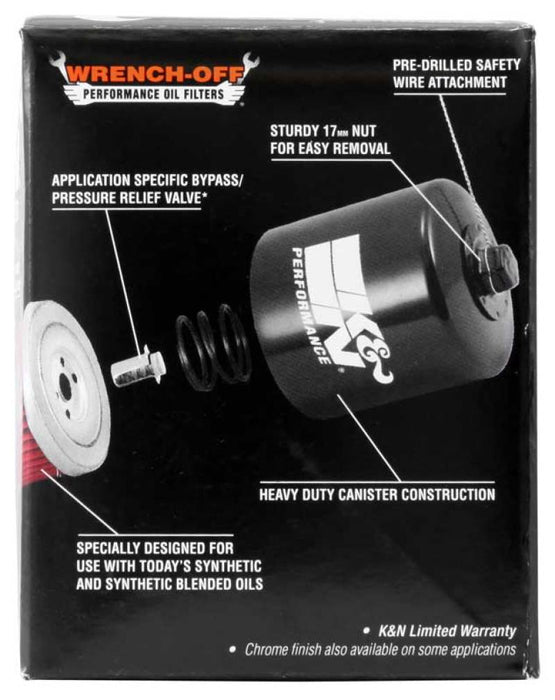 K&N Motorcycle Oil Filter: High Performance, Premium, Designed to be used with Synthetic or Conventional Oils: Fits Select KTM Vehicles, KN-156