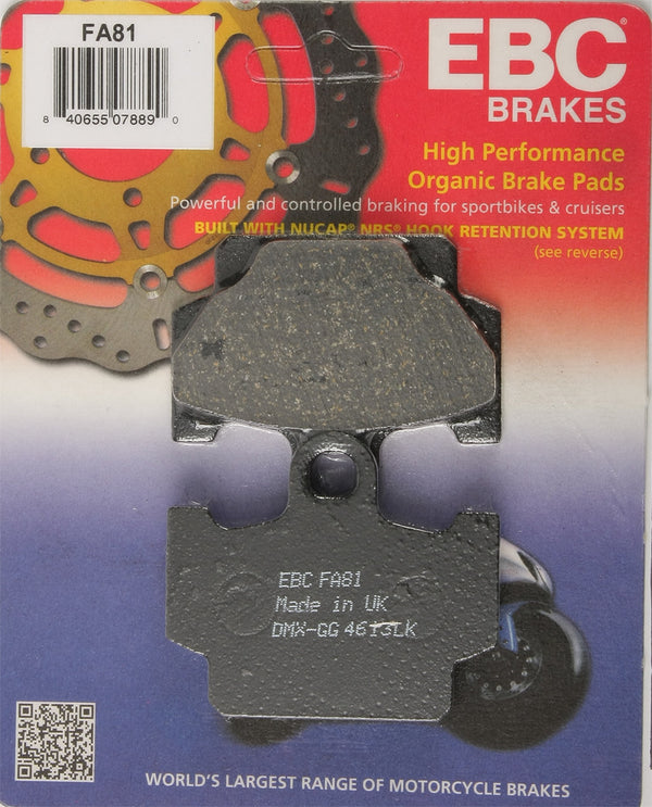 EBC Brakes FA81 Disc Brake Pad Set, Black, One-Size