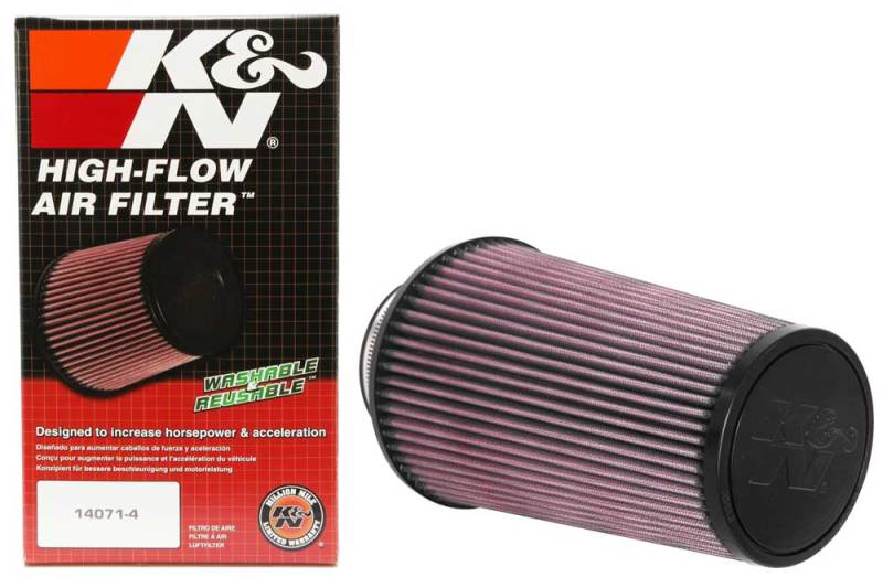 K&N Universal Clamp-On Air Filter 3-1/2in FLG / 6in B / 4-1/2in T / 9in H RU-3690