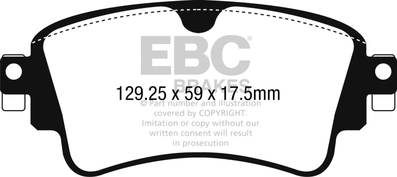 EBC 17-18 Audi A4 / A4 Quattro / A5 Quattro Yellowstuff Rear Brake Pads DP42254R