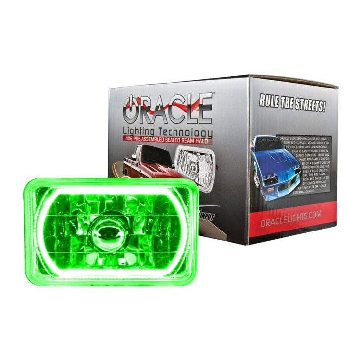 Oracle Pre-Installed Lights 4x6 IN. Sealed Beam Green Halo SEE WARRANTY 6909-004